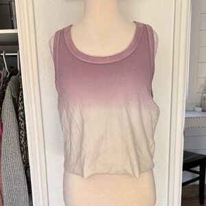 American Eagle Outfitters Pink and Cream Tank Top